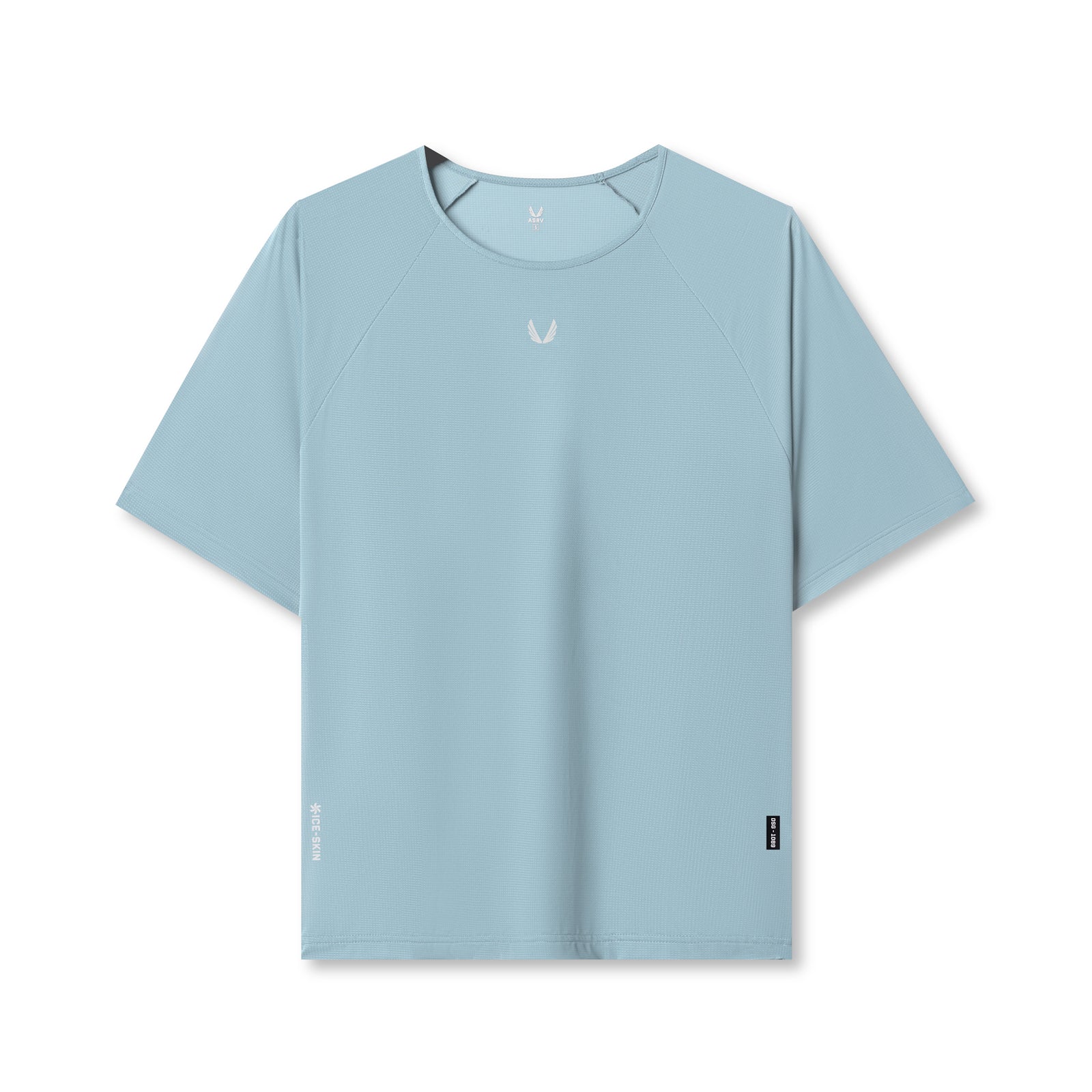flatlay Ice-Skin™ Oversized Tee in light sky blue, front view