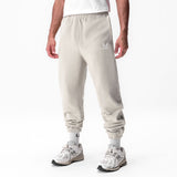 0655. Tech-Terry™ Oversized Sweats - Ivory Cream "Emblem"