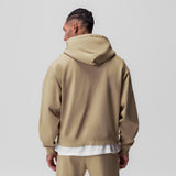 0843. Tech Essential™ Distressed Full Zip Hoodie - Khaki