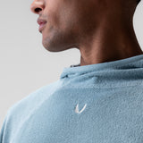 1054. Towel Terry Reversible Hoodie - Light Sky