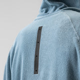 1054. Towel Terry Reversible Hoodie - Light Sky