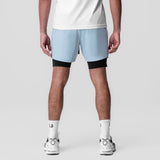 0865. Tetra-Lite® 5" Liner Short - Light Sky "Wings"/Black