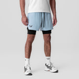 0865. Tetra-Lite® 5" Liner Short - Light Sky "Wings"/Black