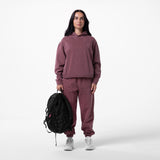 0920. Tech Essential™ Distressed Hoodie - Faded Crimson