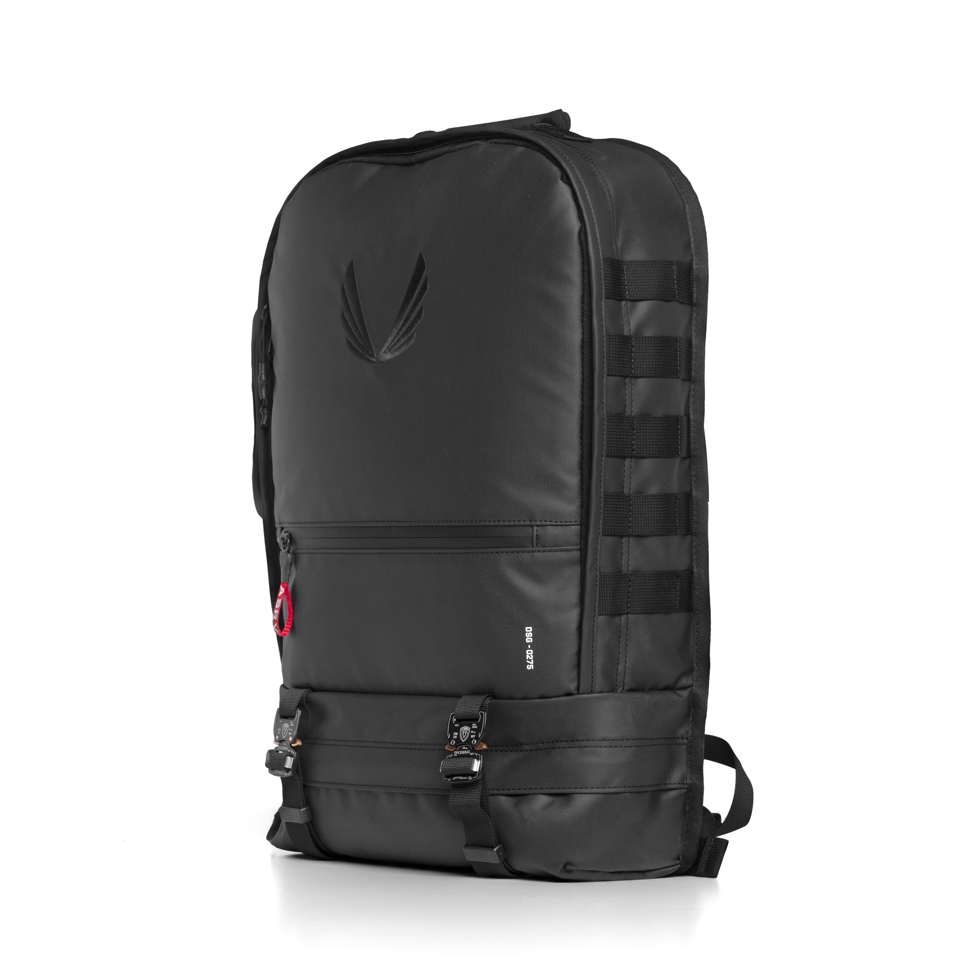 Flatlay 0275 Water Resistant Modular Backpack 16L in black, front view