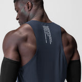 0949. Laser-Vent™ Singlet Tank - Navy/Black