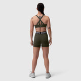 W027. Lycra® Ribbed Short - Olive