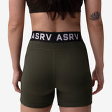 W027. Lycra® Ribbed Short - Olive