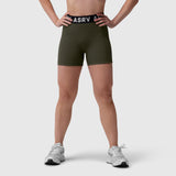 W027. Lycra® Ribbed Short - Olive