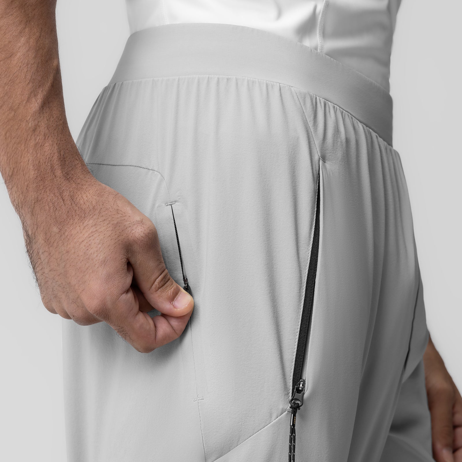 Aerotex Weather-Ready Bonded Pant in slate grey, worn by model showing back pocket detail
