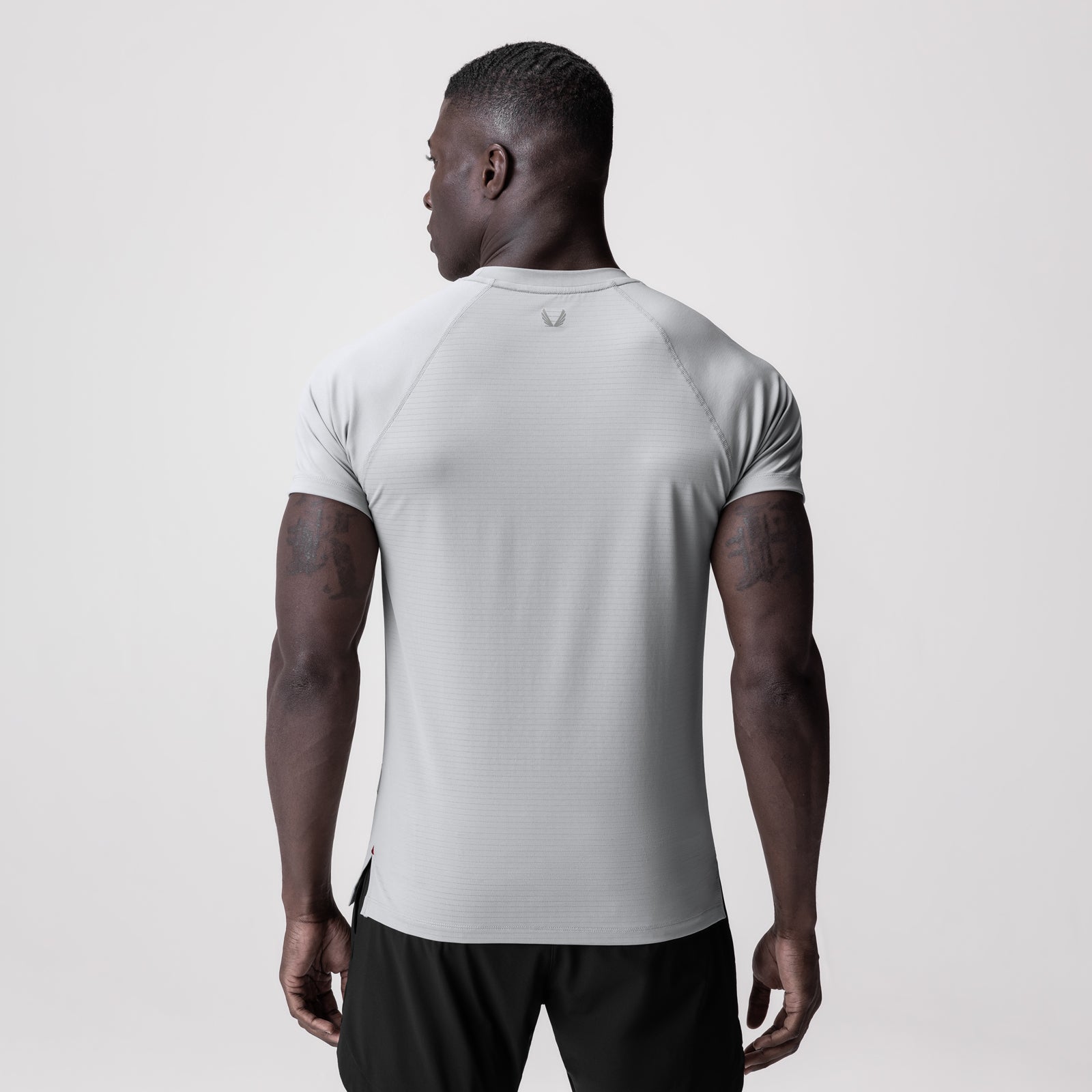 3D-Lite® 2.0 Lycra® Fitted Tee in Slate Grey, rear view on model