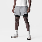 0951. Aerotex™ 4" High Split Liner Short - Slate Grey