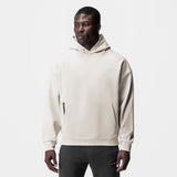 0874. Tech-Terry™ Zip Pocket Hoodie - Stone/White "Brush Wings/ASRV"