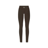 flatlay LYCRA® ADAPTIV legging in dark earth, front view