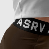 W027. Lycra® Ribbed Short - Dark Earth