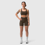 W029. Lycra® 3-in-1 Biker Short - Dark Earth