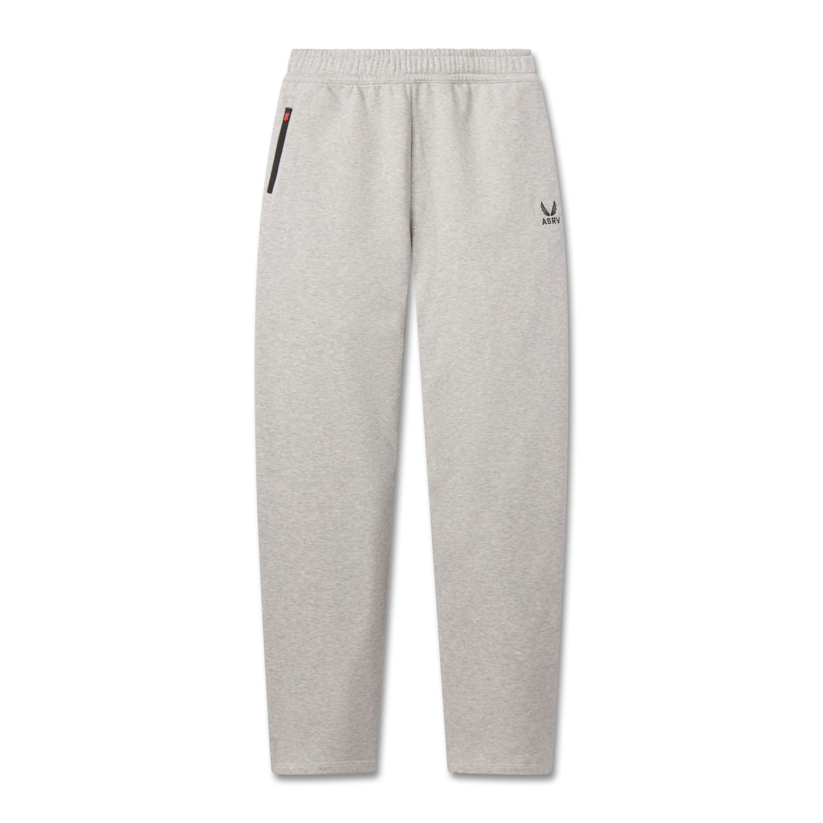 W034 Sorona® Terry Straight Leg Sweats in heather grey, front view