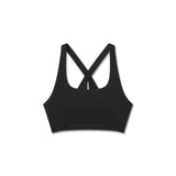 W039. LYCRA® Hybrid Sports Bra - Black