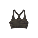 W039. LYCRA® Hybrid Sports Bra - Dark Camo