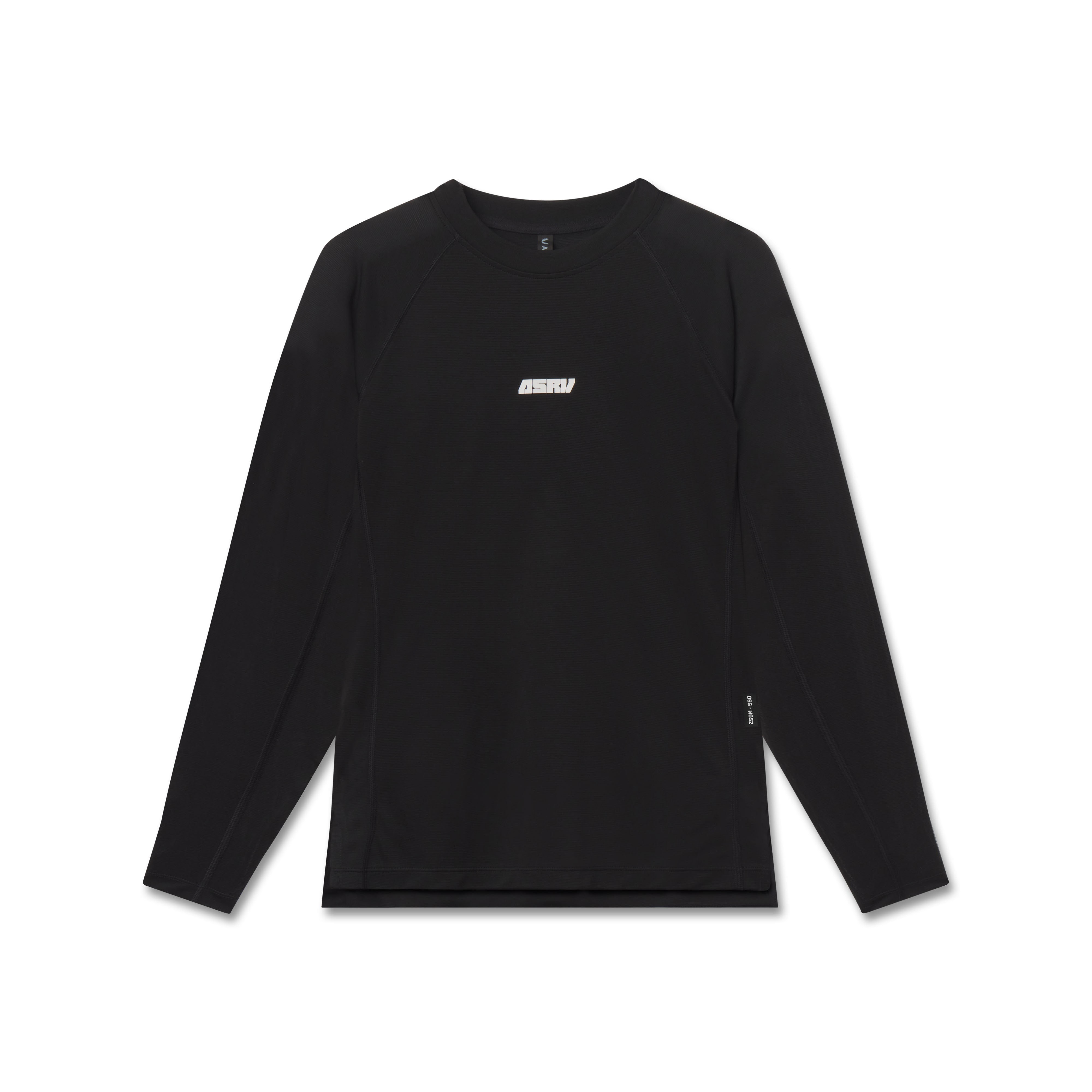 flatlay Polartec® Delta longsleeve in black, front view