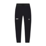 W055. Lycra® Ribbed Running Tight - Black