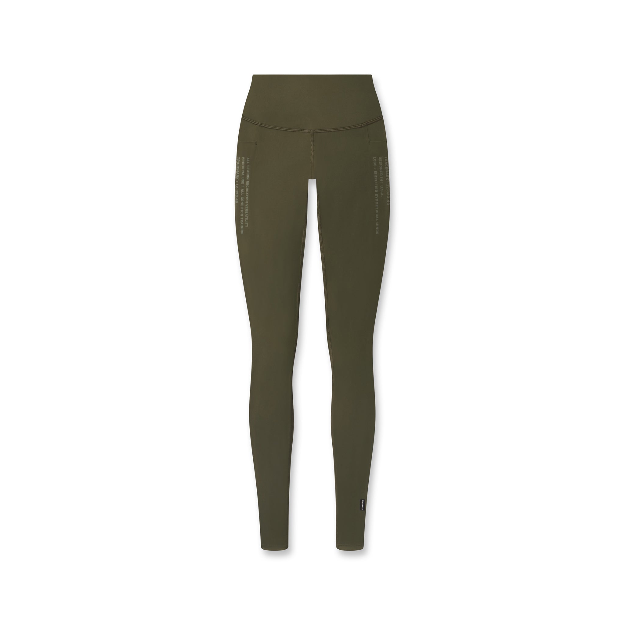 LYCRA® ADAPTIV 4 Pocket Legging in olive, front view