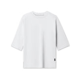 1086. Supima® 3/4-Sleeve Oversized Tee - White