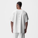 0946. Waffle Knit Oversized Tee - White