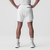 0865. Tetra-Lite® 5" Liner Short - White "Cyber"/White