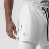 0865. Tetra-Lite® 5" Liner Short - White "Cyber"/White