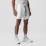 0865. Tetra-Lite® 5" Liner Short - White "Cyber"/White