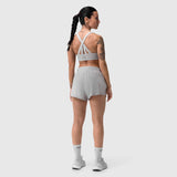 W039. Lycra® Hybrid Sports Bra - Slate Grey