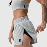 W026. Aerotex™ Side Split Run Short - Slate Grey