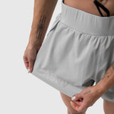 W026. Aerotex™ Side Split Run Short - Slate Grey