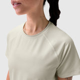 W018. AeroSilver® Cropped Tee - Ivory Cream