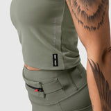 W022. Lycra® 2-in-1 Tank Top - Sage