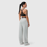 W034. Sorona® Terry Straight Leg Sweats - Heather Grey