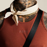 0809. Supima® Mesh Panel Training Singlet - Brick