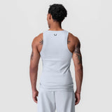 0986. Creora® Tech Ribbed Tank - Ice Blue