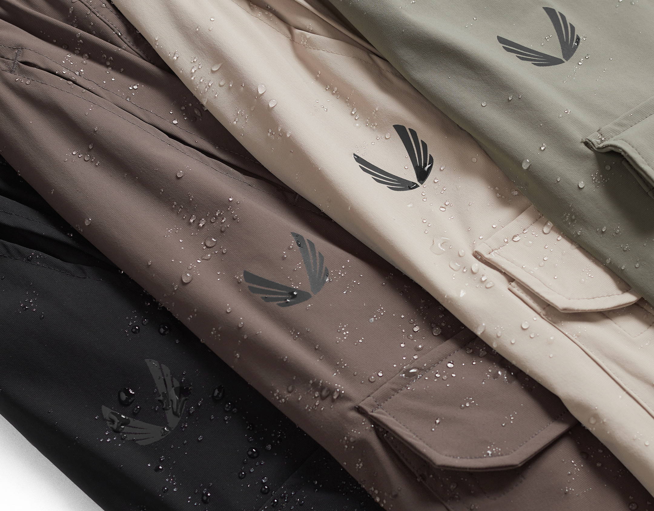 ASRV water repellent fabric with logo