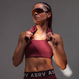 W039. LYCRA® Hybrid Sports Bra - Crimson