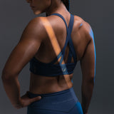 W039. LYCRA® Hybrid Sports Bra - Storm