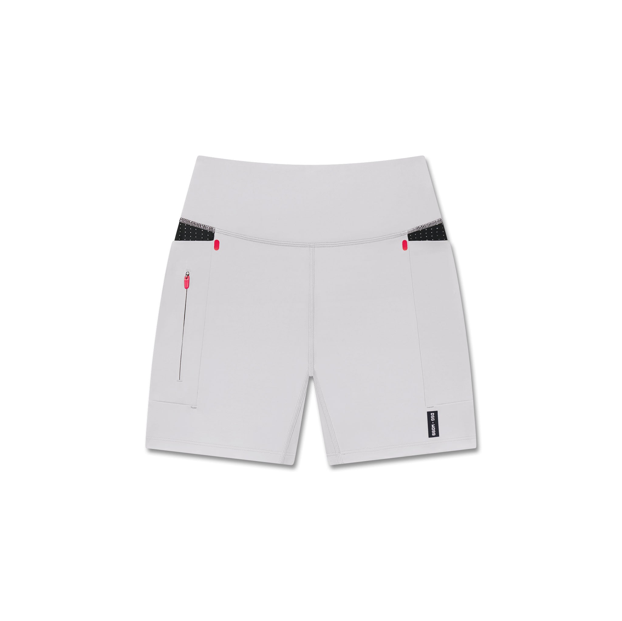 Flatlay W099 LYCRA® ADAPTIV Hybrid Bike Short in Slate Grey, front view