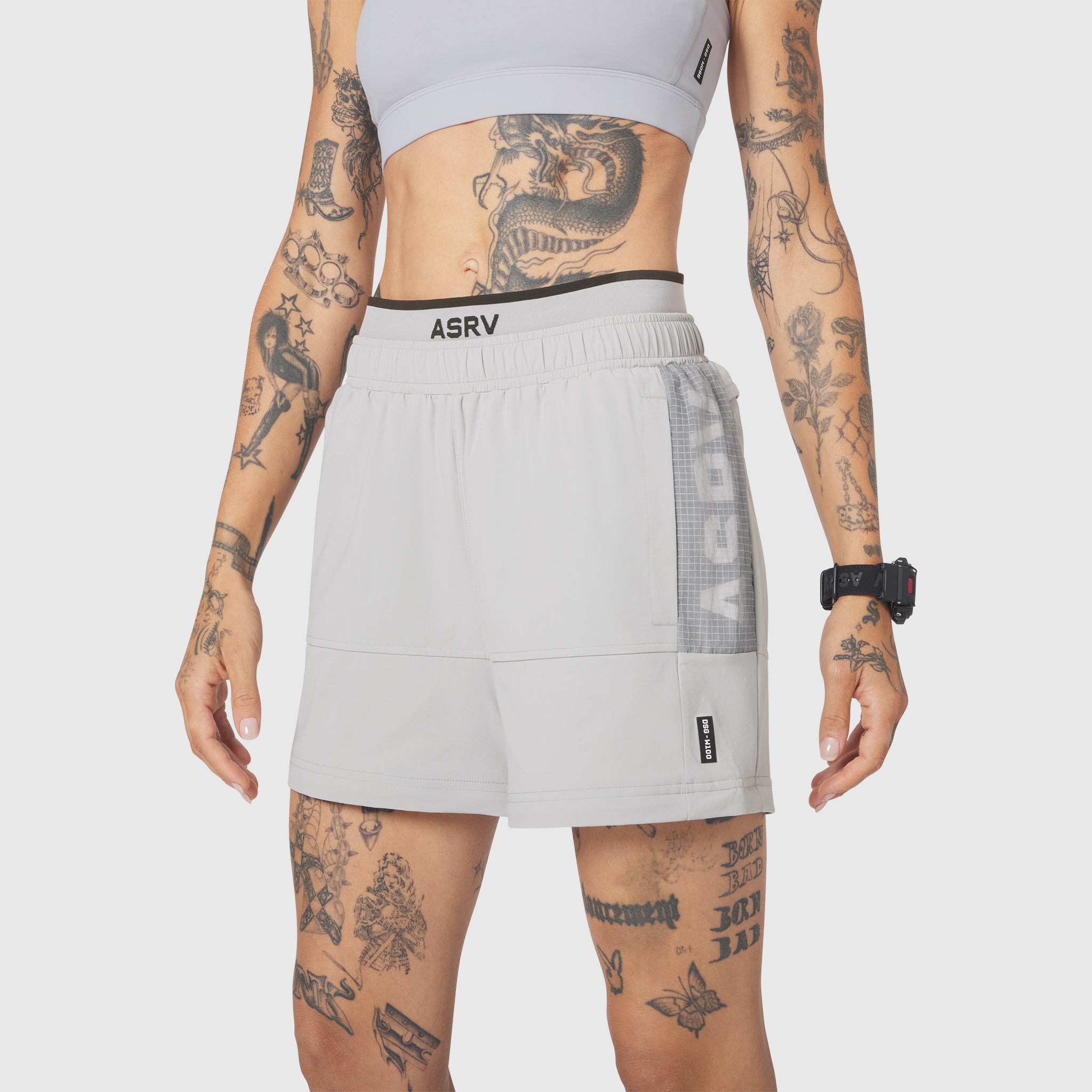 W100 2-in-1 Convertible Pant in Slate Grey, front view on model