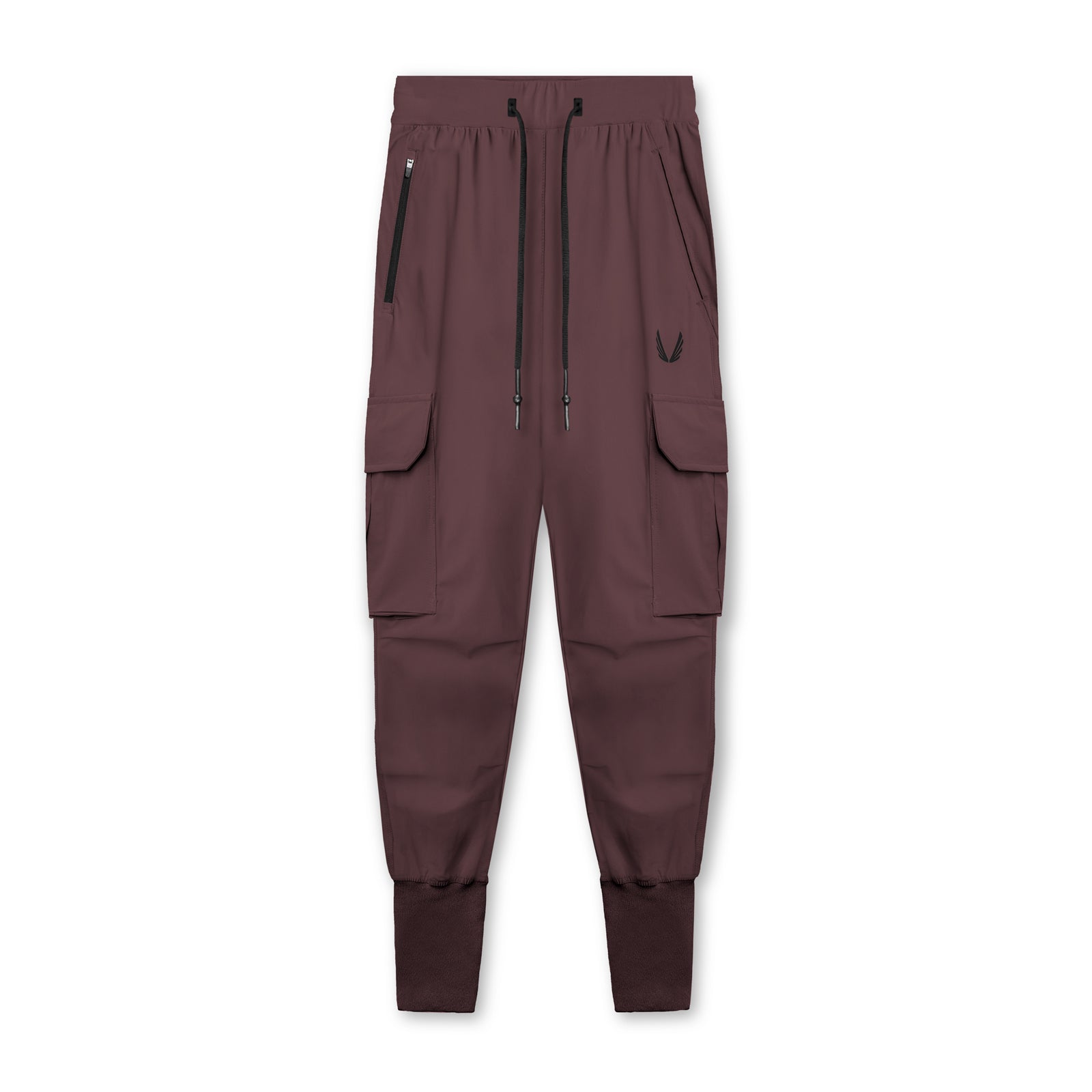 flatlay Tetra-Lite Cargo High Rib Jogger in faded plum, front view