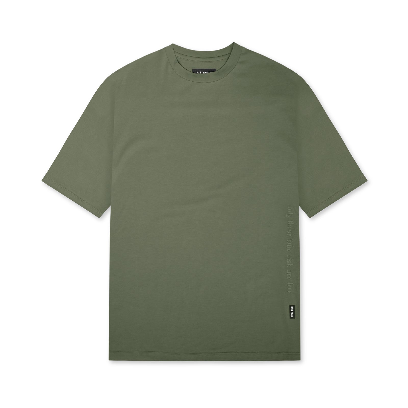 flatlay CottonPlus™ Oversized Tee in olive, front view