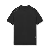 0684. Core Mock Neck Tee - Black