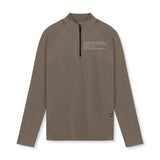 0725. Core Fitted Quarter Zip - Deep Taupe