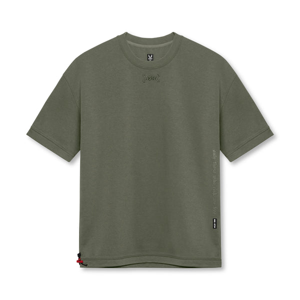 0734. CottonPlus™ Heavyweight Oversized Cinch Tee - Olive