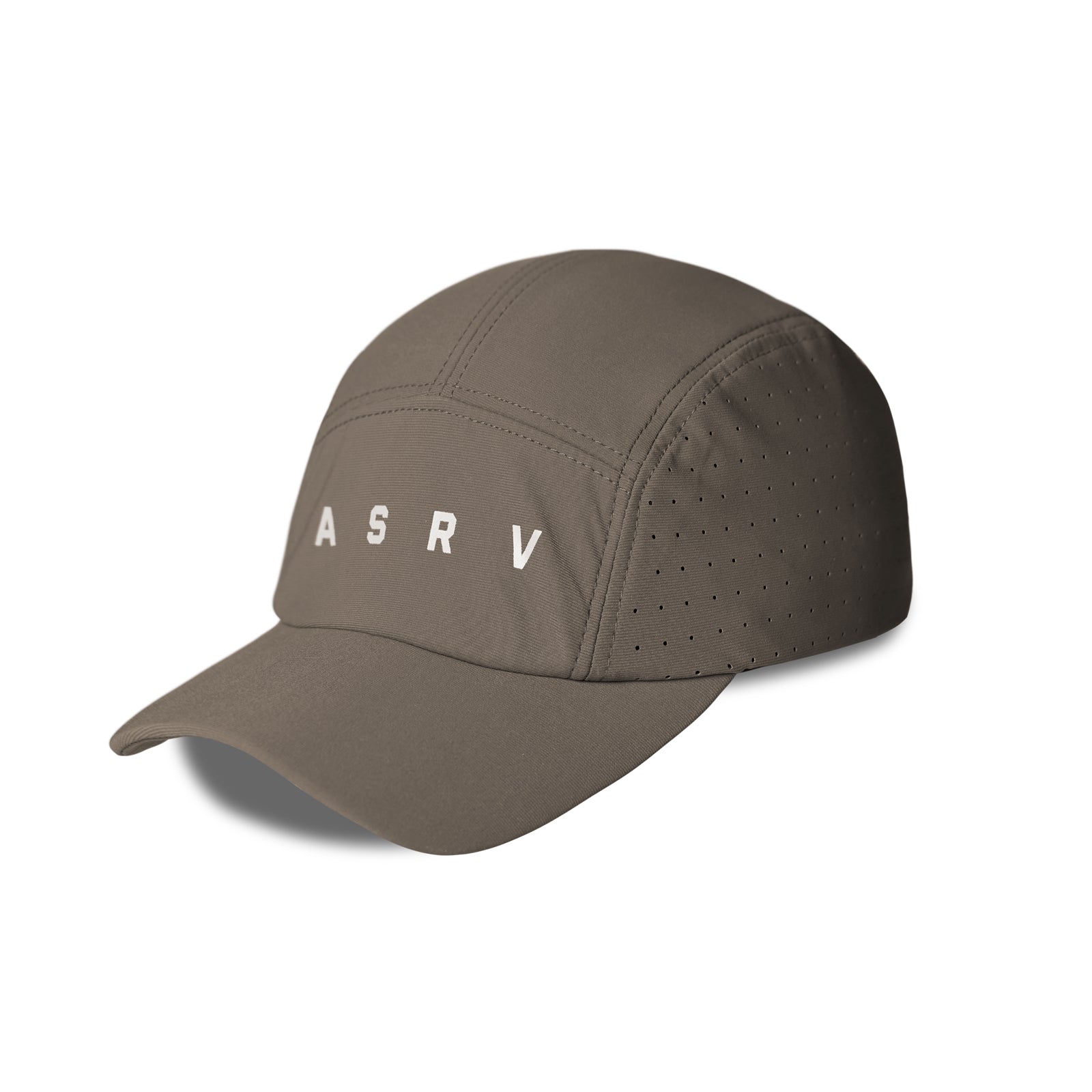 flatlay tetra-lite® lightweight vented hat - deep taupe, front view